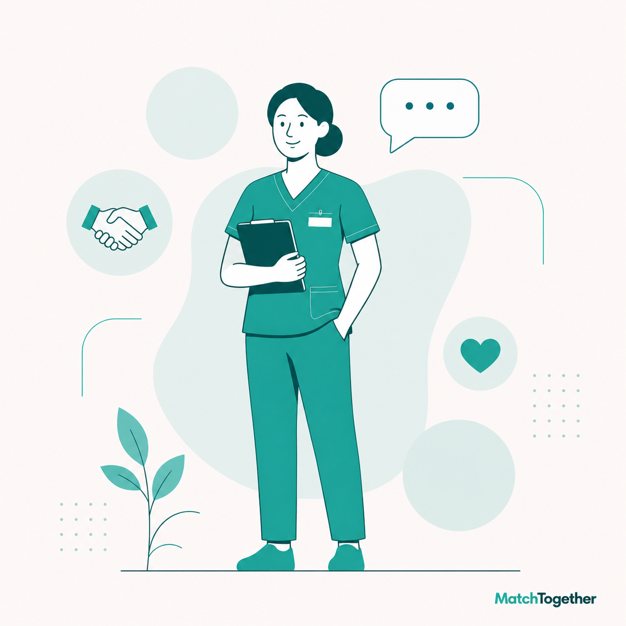 Pflegekraft im Gespräch – MatchTogether für Einrichtungen